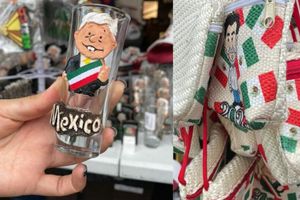 'Pejelandia', donde venden todo con la imagen de AMLO, presidente de México