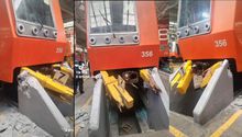 ¡Duro contra el muro! Metro choca en los límites de la estación El Rosario