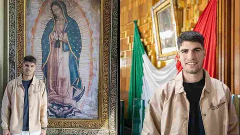 Carlos Alcaraz visitó la Basílica de Guadalupe previo al TennisFest