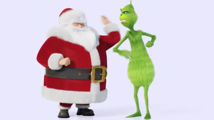 Niño golpea a El Grinch por robarle los regalos a Santa Claus