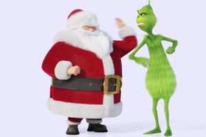Niño golpea a El Grinch por robarle los regalos a Santa Claus