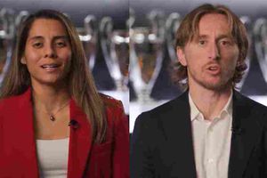 Kenti Robles protagonizó postal navideña a lado de Carlo Ancelotti y Luka Modric