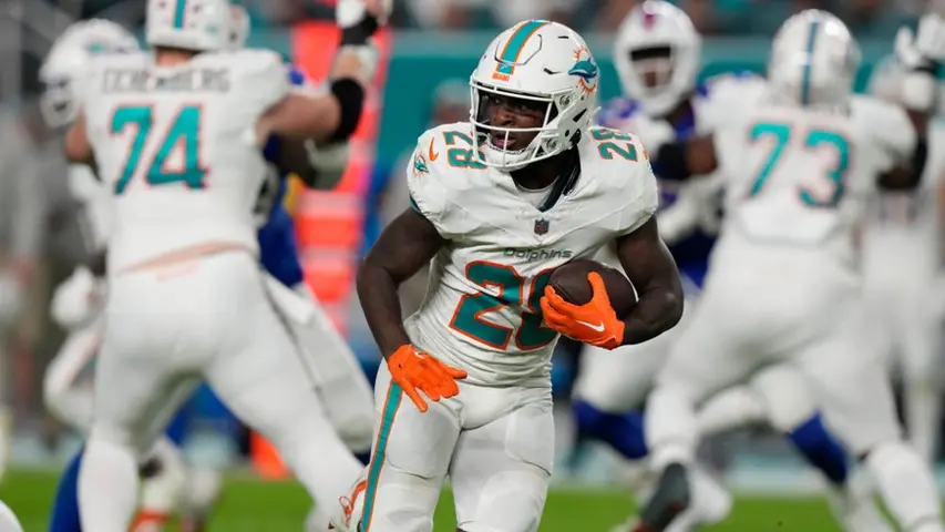 De'Von Achane, corredor de los Miami Dolphins | AP