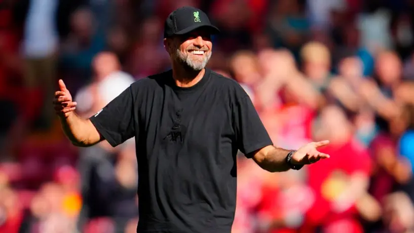 Jürgen Klopp pierde su anillo de casado en efusivo festejo en triunfo de Liverpool