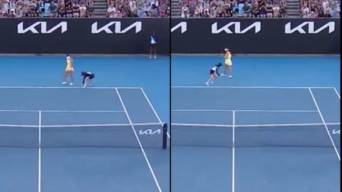 Persecución de insecto en el Australian Open hace reir al público y a Raducanu