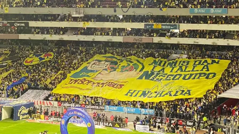 América 'se burla' de Tigres con manta previo al inicio de la Final: 'No nos dan la talla'
