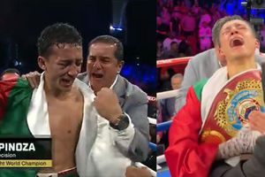 El 'Divino' Espinoza se consagra campeón peso pluma de la OMB tras vencer a Robeisy Ramírez
