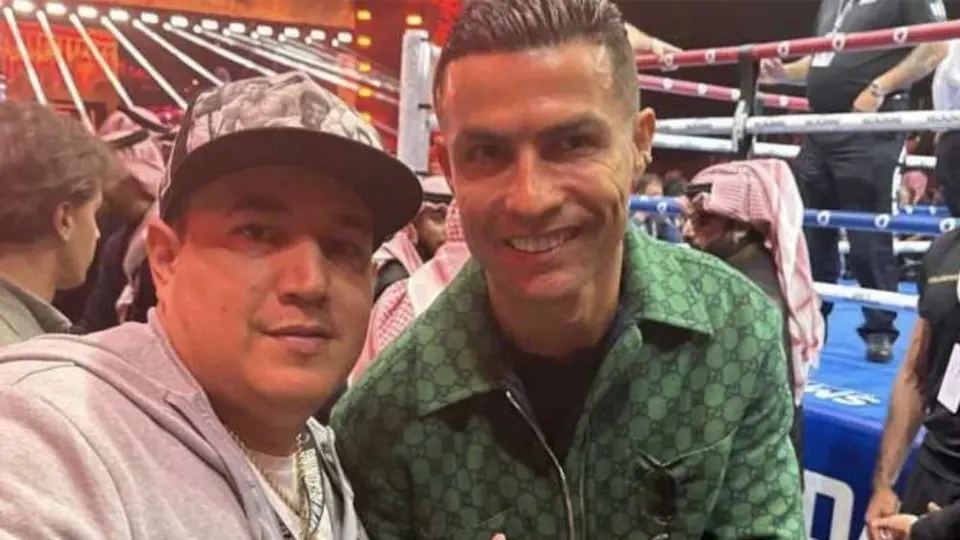 Eddy Reynoso presume foto con Cristiano Ronaldo en el Day of Reckoning 2023