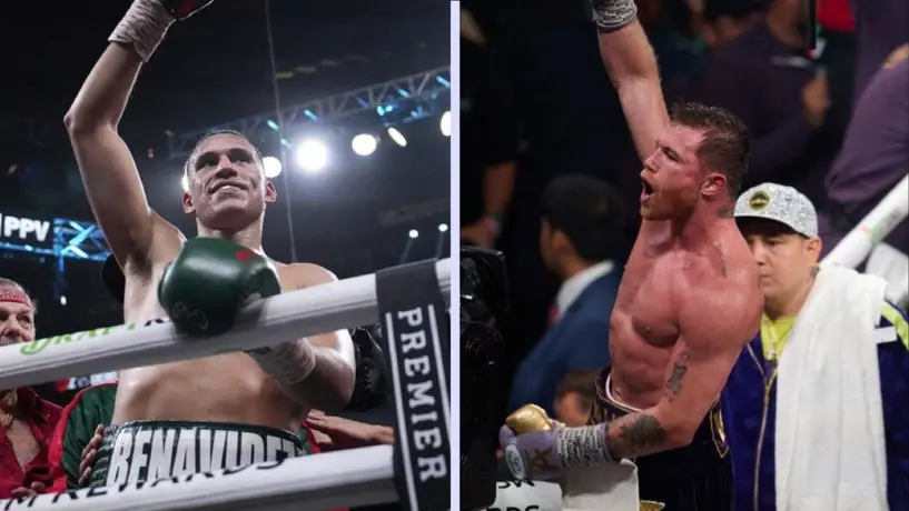 David Benavidez pide a Saúl Álvarez tras noquear a Demetrius: "Canelo, vamos a darle"