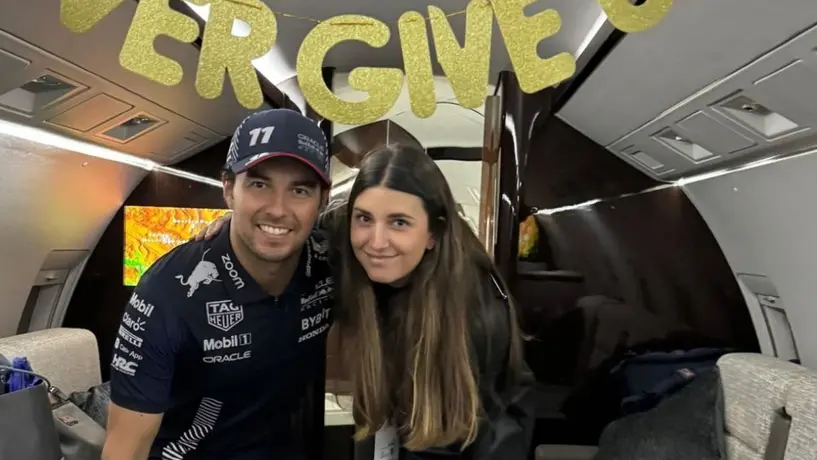 ¡Qué detalle! Checo Pérez recibe sorpresa de su esposa tras obtener el subcampeonato