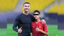 ¡Pronta recuperación! Cristiano Jr fue visto con muletas tras lesionarse el tobillo