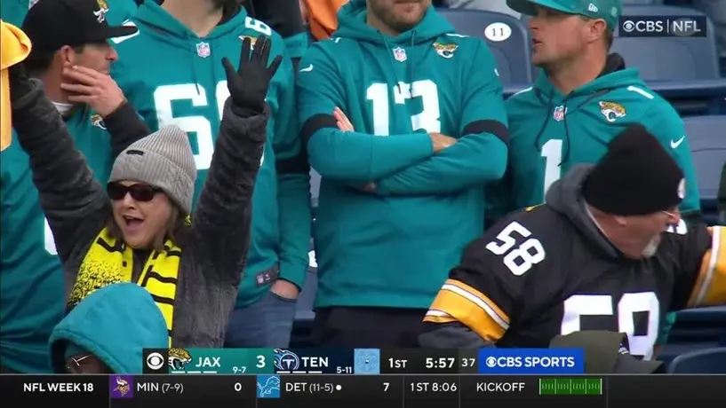 Aficionados de Steelers asistieron al Nissan Stadium para el duelo entre Jaguars y Titans