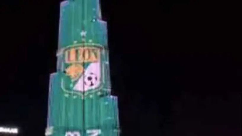 Mundial de Clubes: El escudo de León se proyectó en el Burj Khalifa