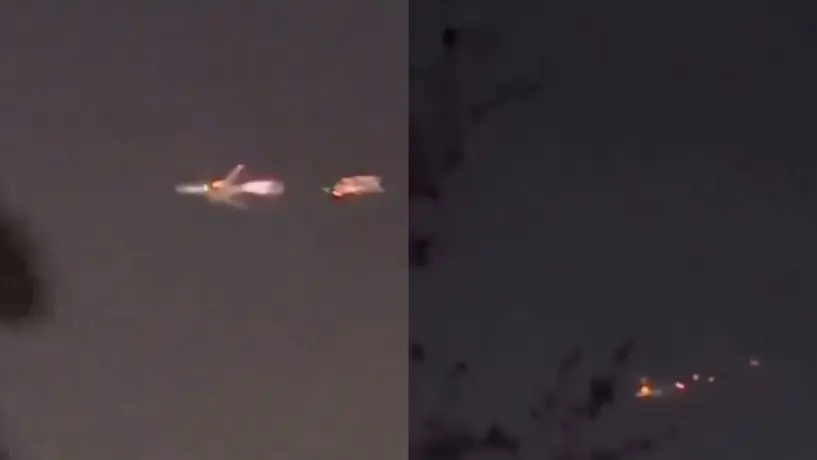 Video: Avión se incendia en pleno vuelo y tiene que aterrizar de emergencia