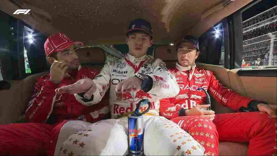 ¿En limosina? Las entrevistas post carrera en el GP de Las Vegas fueron lejos de la pista