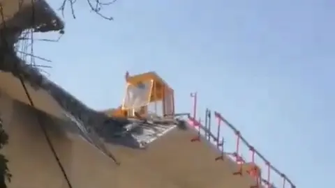 VIDEOS: Colapso de una estructura del Tren Interurbano México fue difundido en redes