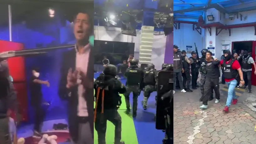 Crisis en Ecuador: Detienen a encapuchados que tomaron canal de televisón en Guayaquil