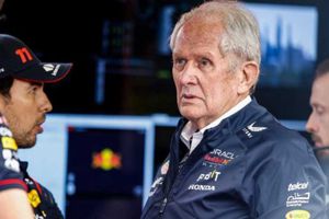 Helmut Marko explica por qué Leclerc adelantó a Checo Pérez en la última vuelta de Las Vegas