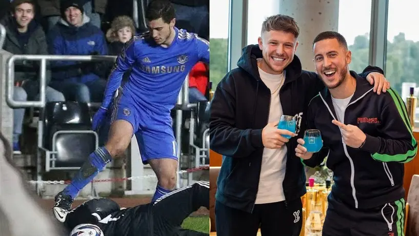 Hazard se reencuentra con recogepelotas que pateó hace 10 años, ahora es un empresario multimillonario