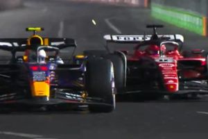 Rebase de Charles Leclerc a 'Checo Pérez en Las Vegas, mejor adelantamiento de F1 en 2023