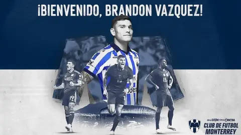 ¡Oficial! Rayados confirmó fichaje de Brandon Vázquez tras salida de Funes Mori