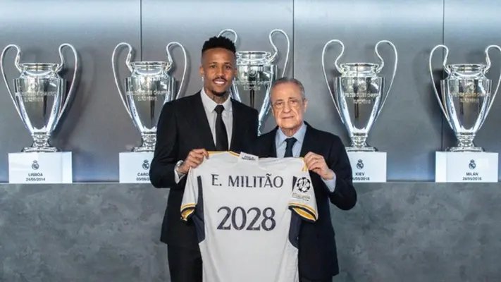 Real Madrid renueva a Eder Militao hasta 2028