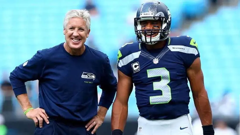 ¡Juntos de nuevo! Russell Wilson y Pete Carroll se reencontraron