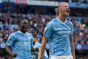 Erling Haaland celebra a lo grande el agónico triunfo del Manchester City