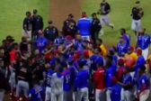 ¡Impresionante! Festejo desata batalla campal en Final de la Liga Venezolana de Beisbol