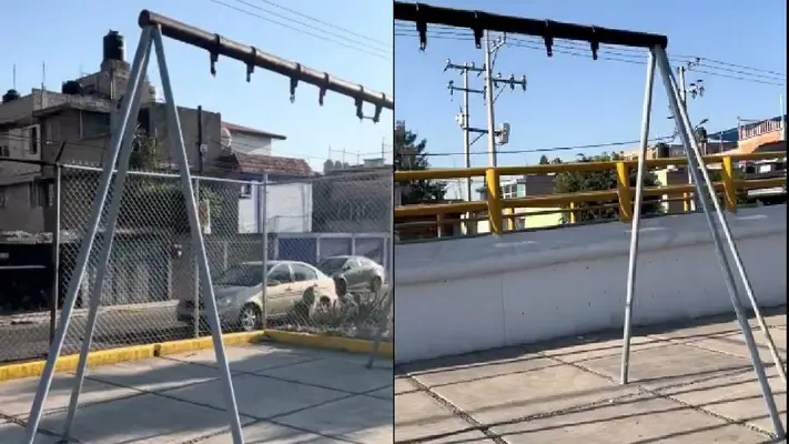 En Ecatepec se roban columpios a dos días de instalarlos: “Hijos de su…”