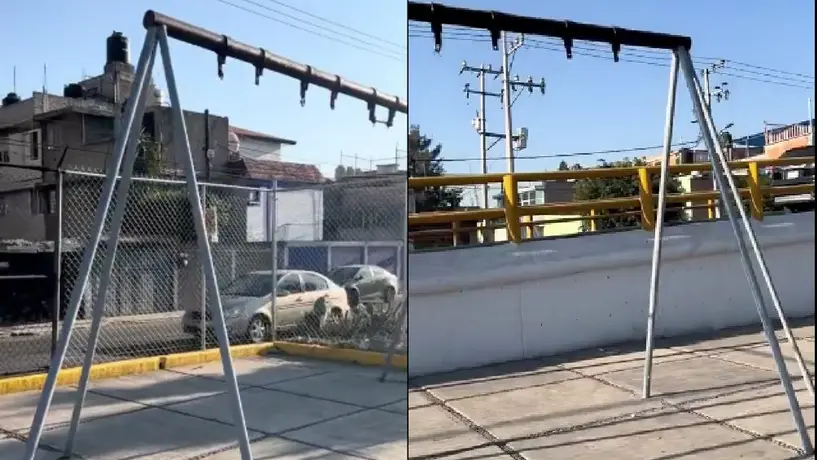 En Ecatepec se roban columpios a dos días de instalarlos: “Hijos de su…”
