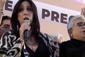 Eugenia León, la inseparable de AMLO, partició en el cierre de precampaña de Sheinbaum