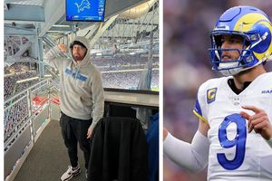Eminem le ruega a Matthew Stafford un 'favor' antes del partido de los Rams vs Lions