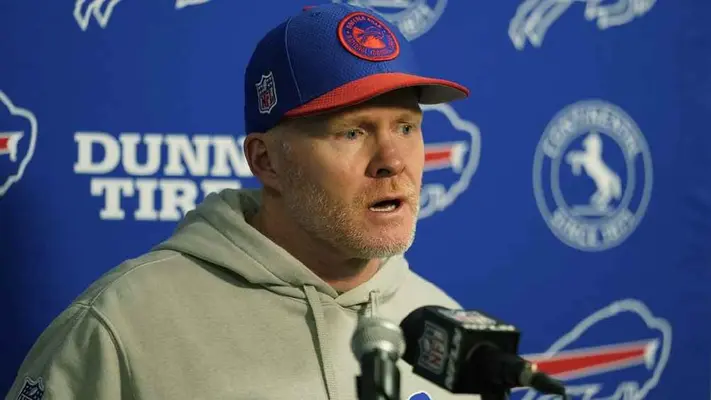 Sean McDermott confirmó que Gabe Davis y Taylor Rapp se perderán el duelo ante Steelers