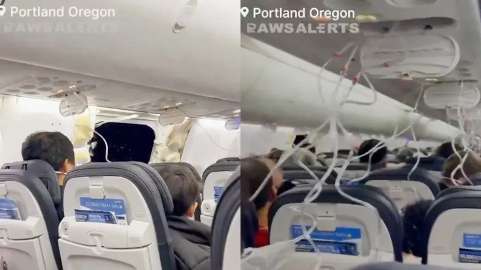 Video: Avión aterriza de emergencia tras perder una ventana en pleno vuelo