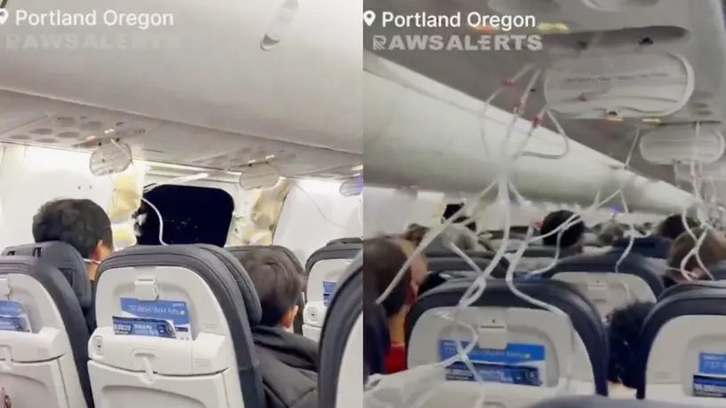 Video: Avión aterriza de emergencia tras perder una ventana en pleno vuelo