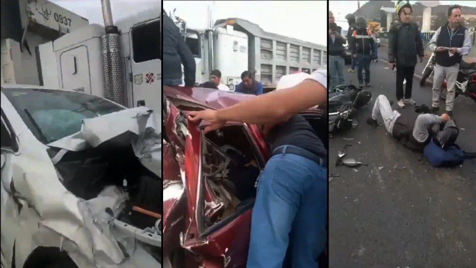 Reportan accidente en la autopista México-Puebla; hay 16 personas heridas