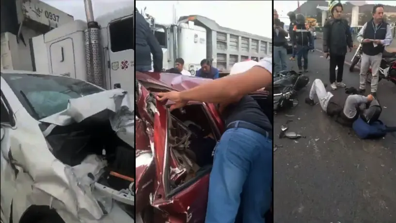 Reportan accidente en la autopista México-Puebla; hay 16 personas heridas