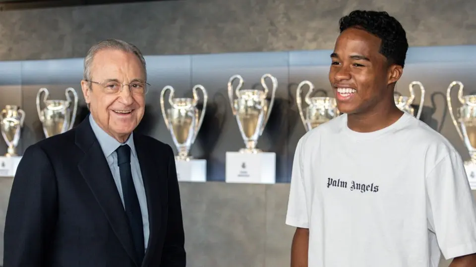 ¡Fue de visita! Florentino Pérez recibe a Endrick en la Ciudad Real Madrid