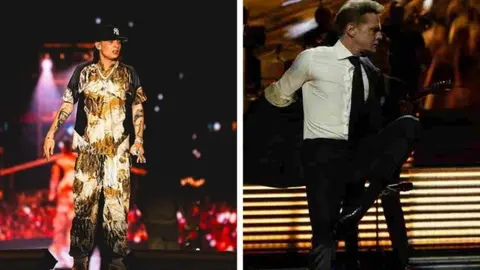 ¡Conoce a su ídolo! Peso Pluma acude al concierto de Luis Miguel en la Arena CDMX