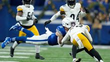 NFL suspende a Damontae Kazee el resto de la temporada por golpe a Michael Pittman Jr