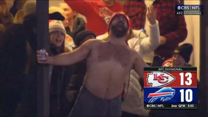 Jason Kelce fue regañado por su esposa tras festejo en Buffalo