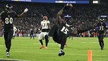 NFL: Ravens derrotan 34-20 a Bengals, que pierden a Burrow por lesión