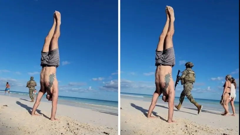 Persecución policiaca queda grabada en vivo durante clase de yoga en Tulum
