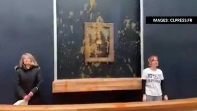 Le avientan sopa a la Mona Lisa en el Museo de Louvre de París, Francia; te contamos qué pasó