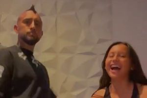 ¡Tiktoker! Arturo Vidal realiza un video bailando con su hija y lo comparte en redes