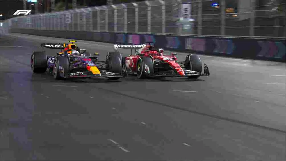¡Viva Las Vegas! Checo Pérez remontó para finalizar tercero, detrás de Verstappen y Leclerc