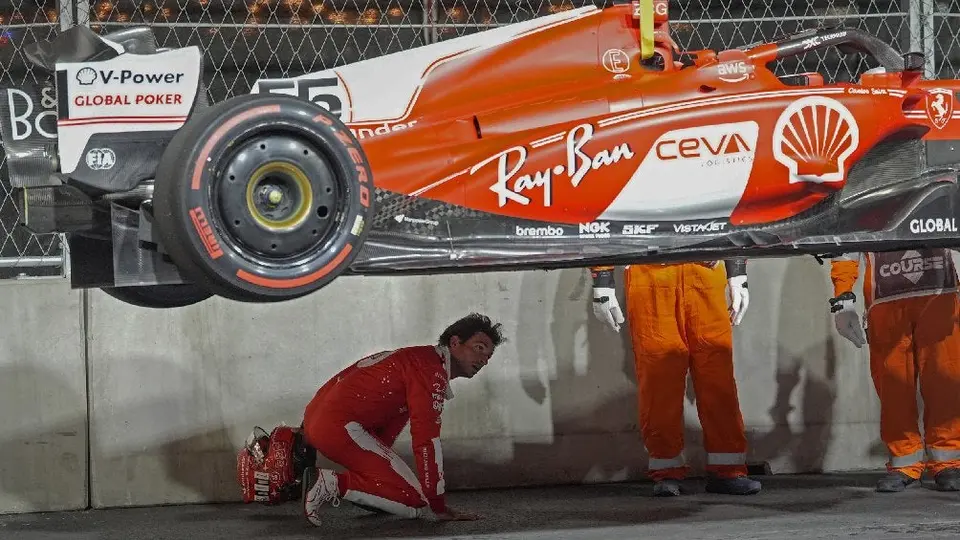 F1: Ferrari busca compensación económica tras accidente en la FP1 del GP de Las Vegas