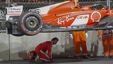 F1: Ferrari busca compensación económica tras accidente en la FP1 del GP de Las Vegas