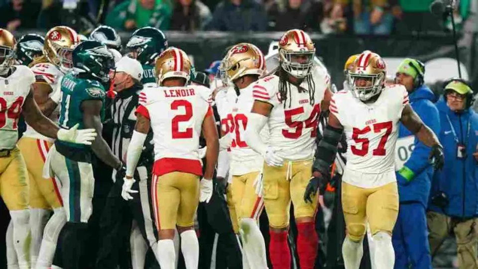 ¡Una fiesta roja y dorado! Mucha emoción hubo en la Watch Party del juego entre Eagles y 49ers